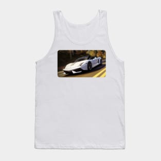 Gallardo Spyder Cartoon Drawing Action Print Tank Top